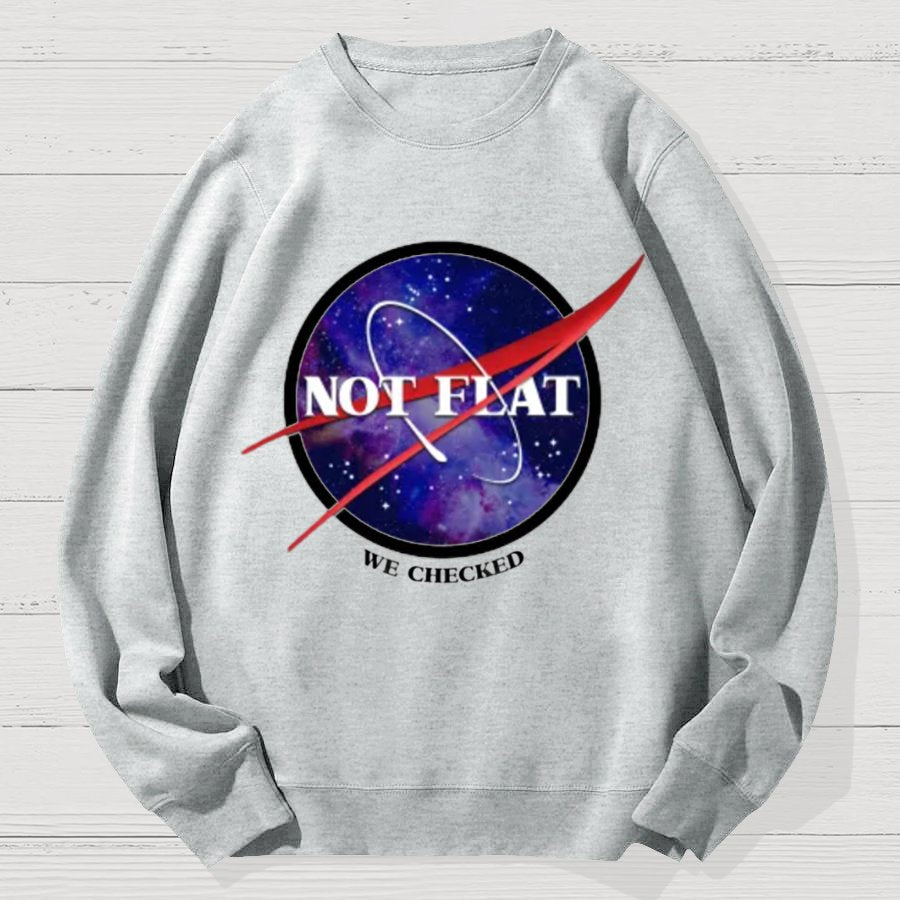 Not Flat Science Nerd Geek Cotton Sweatshirt