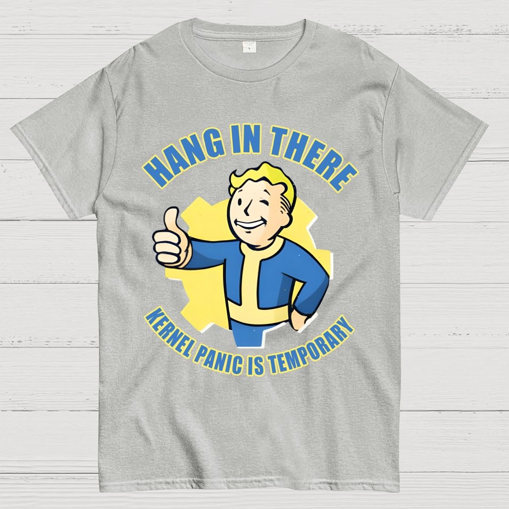Hang In There-Kernel Panic Is Temporary Geek T-Shirt