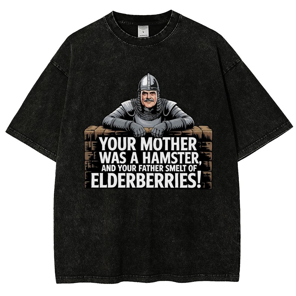 Your Mother Was A Hamster And Your Father Smelt Of Elderberries Vintage Distressed T-shirt
