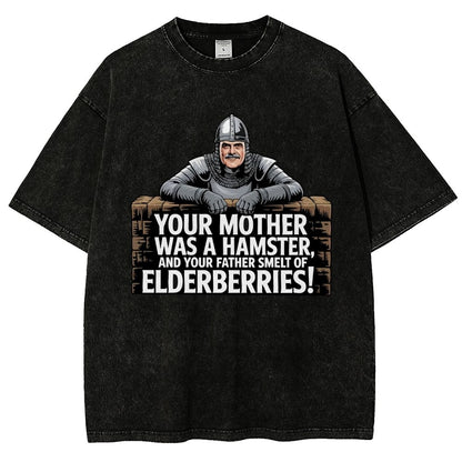 Your Mother Was A Hamster And Your Father Smelt Of Elderberries Vintage Distressed T-shirt