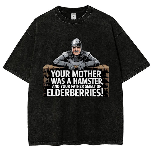 Your Mother Was A Hamster And Your Father Smelt Of Elderberries Vintage Distressed T-shirt