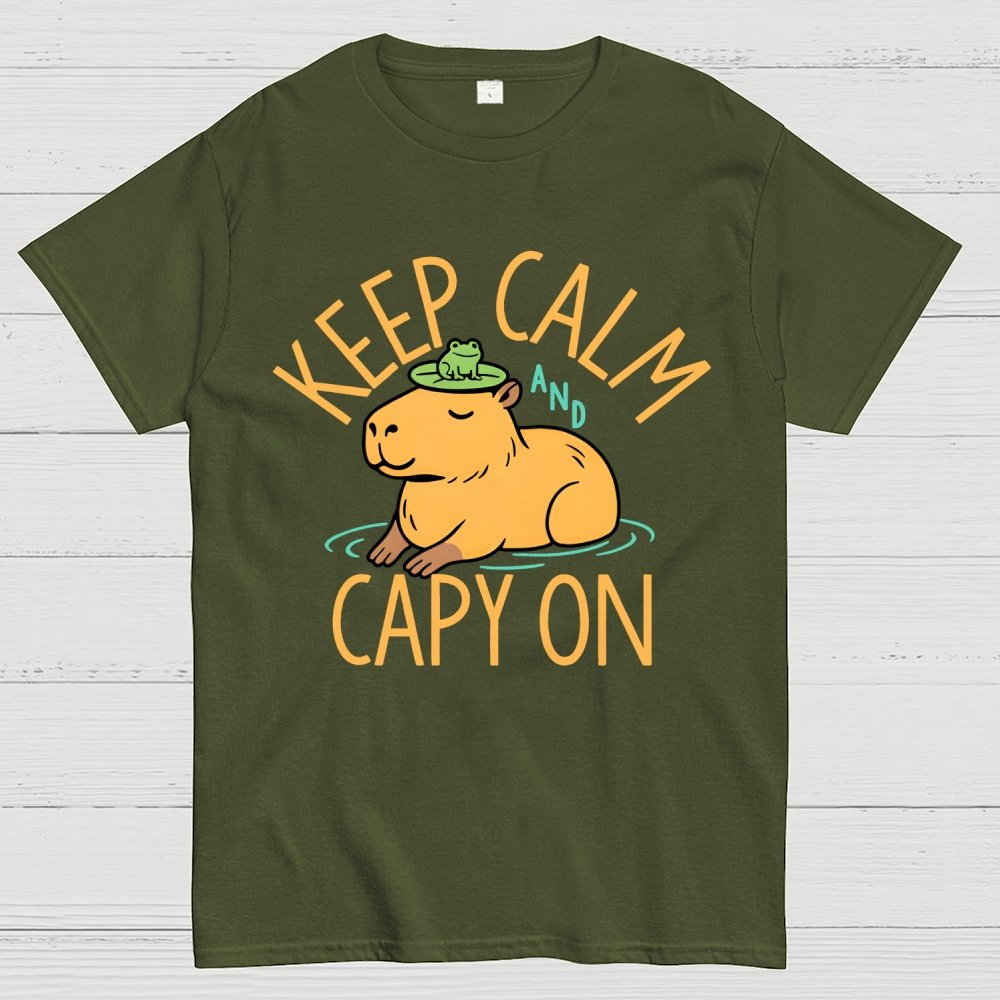 Keep Calm And Capy On Geek T-Shirt