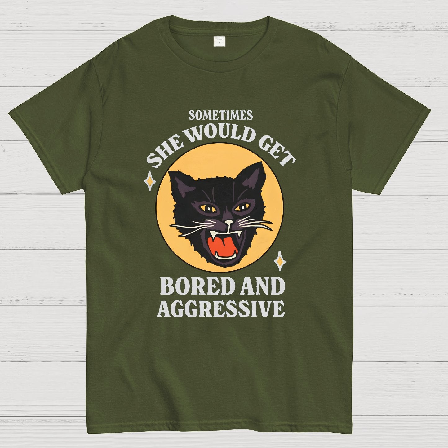 Angry Cat Funny Geek T-Shirt