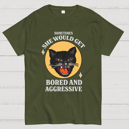 Angry Cat Funny Geek T-Shirt
