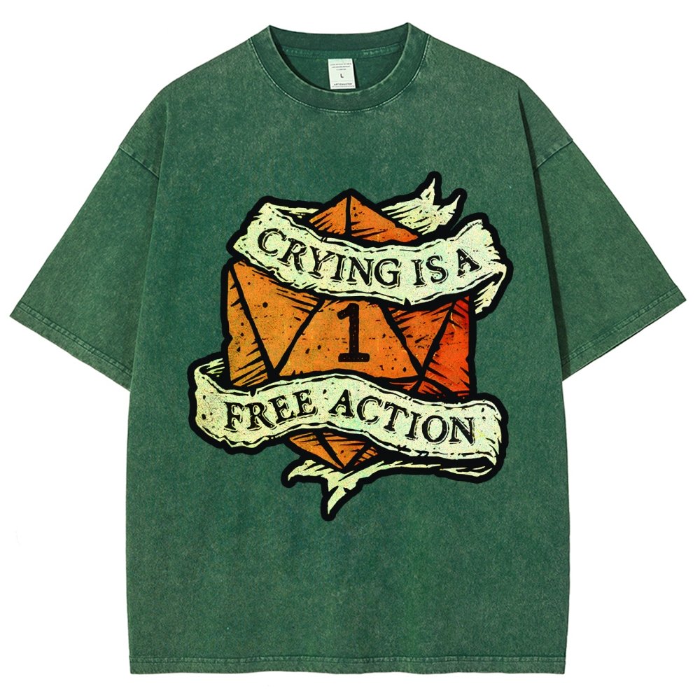 Crying is a free action Vintage Distressed T-shirt