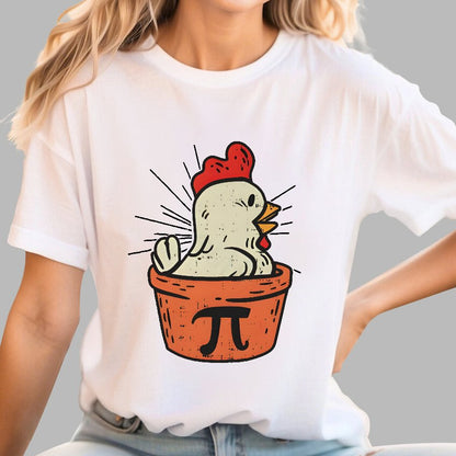 Funny Chicken Pot Pi Geek T-Shirt