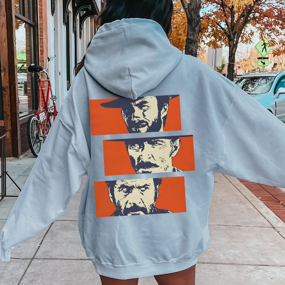 Buono Brutto Cattivo Printed Back Unisex Cotton Hoodie