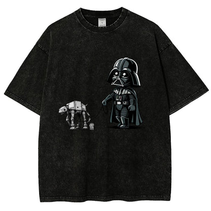 Dark Lord walking his dog Vintage Distressed T-shirt