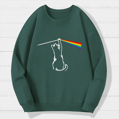 Funny Cat  Geek Cotton Sweatshirt