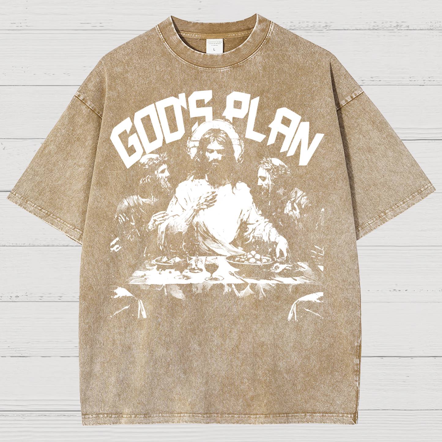 Unisex God's Plan Vintage Distressed T-shirt
