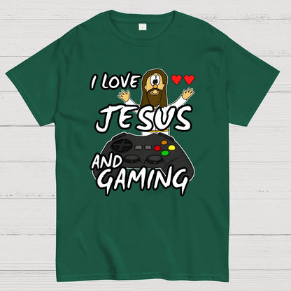 I Love Jesus And Gaming Geek T-Shirt