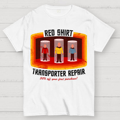 Red Shirt Space Repair Geek T-Shirt