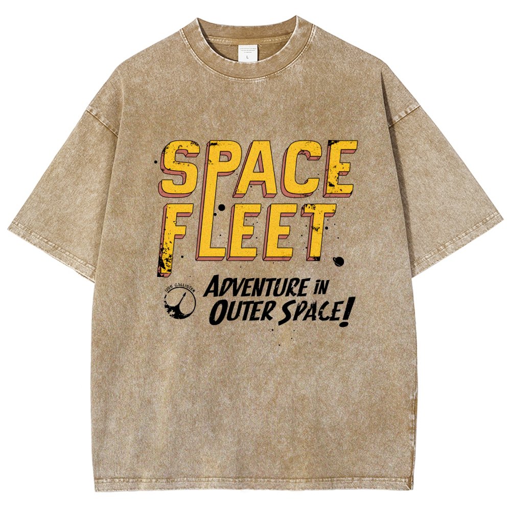 Space Fleet Vintage Distressed T-shirt