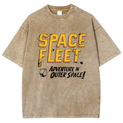 Space Fleet Vintage Distressed T-shirt