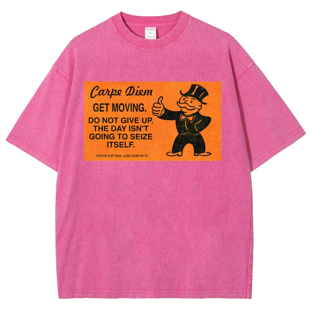 Carpe Diem Card Vintage Distressed T-shirt