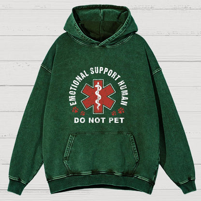 Emotional Support Human Vintage Distressed Hoodie