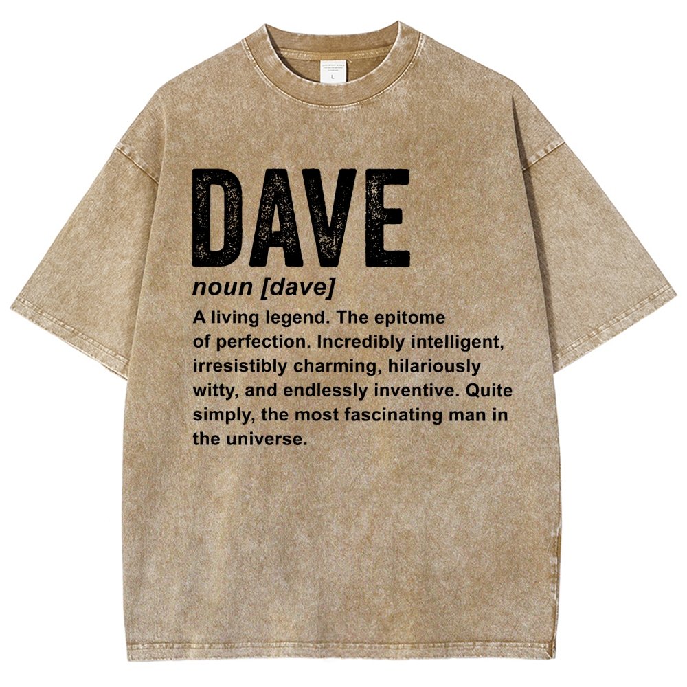 Dave Definition  Funny Dave Vintage Distressed T-shirt