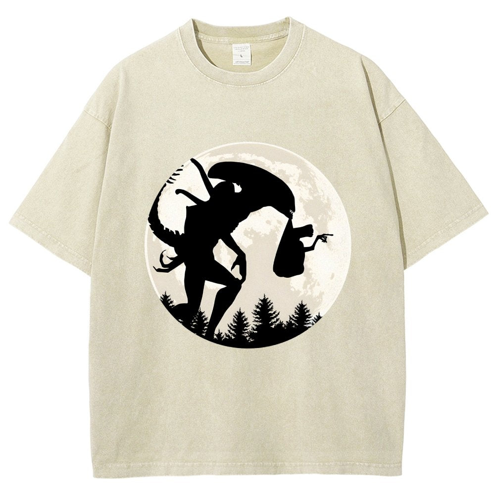 Space Creature Vintage Distressed T-shirt