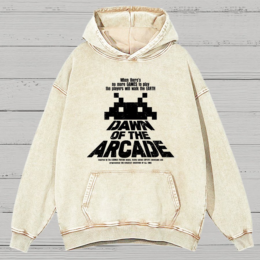 Dawn Of The Arcade Vintage Distressed Hoodie