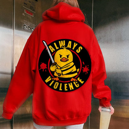Always violence Printed Back Unisex Cotton Hoodie