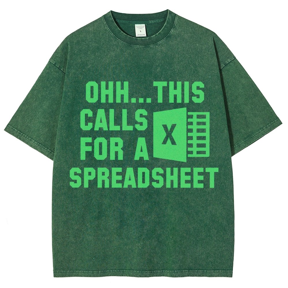 Ohh...This Calls for a Spreadsheet Vintage Distressed T-shirt