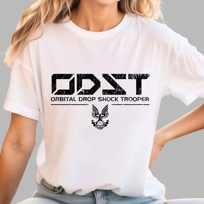 Space Trooper White Vintage Geek T-Shirt