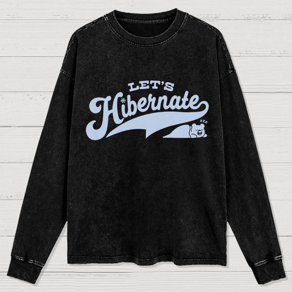 Team Bear Let's Hibernate Washed Long Sleeve Tee