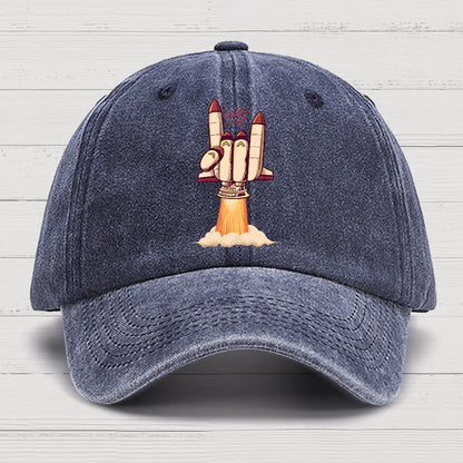 Rock On Rocket  Cotton Hat
