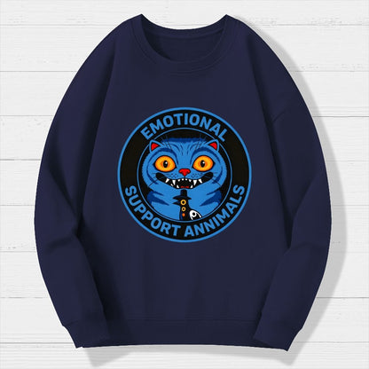 Emotional Support Annimals Geek Cotton Sweatshirt