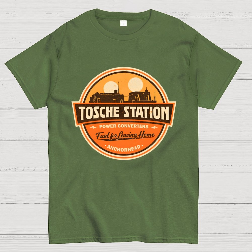 Retro SciFi Fuel Station Badge Geek T-Shirt