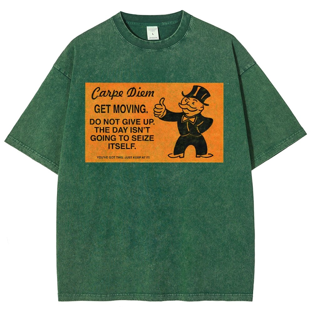 Carpe Diem Card Vintage Distressed T-shirt