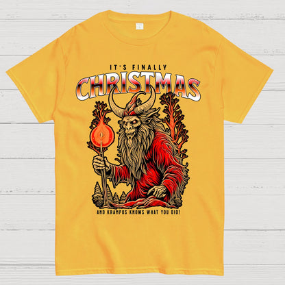 It's Finally Christmas And Krampus Knows What You Did Geek T-Shirt