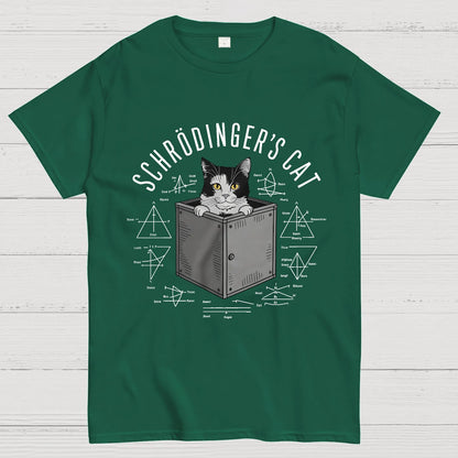 Schrodinger Cat In Box & Formulas Geeky T-Shirt