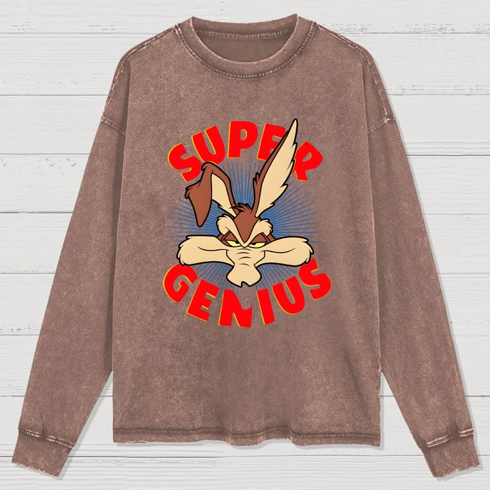 Super Genius Washed Long Sleeve Tee