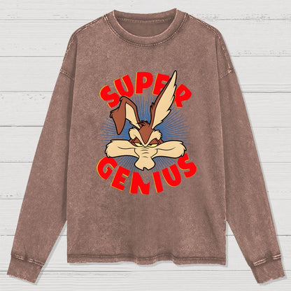 Super Genius Washed Long Sleeve Tee