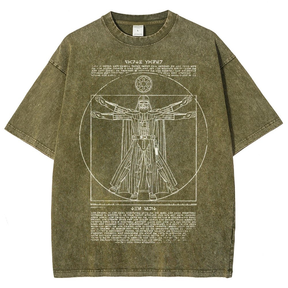 Vitruvian Darkside Vintage Distressed T-shirt