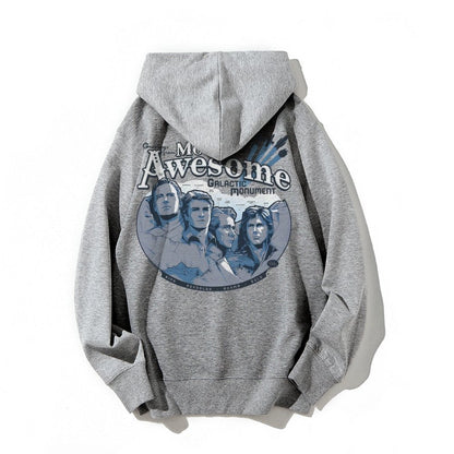 Mt. Awesome Printed Back Unisex Cotton Hoodie