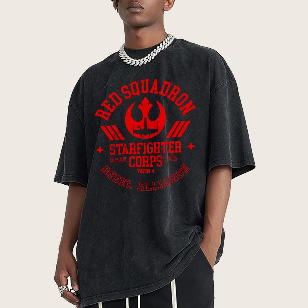Red Star Squadron Base One Vintage Distressed T-shirt