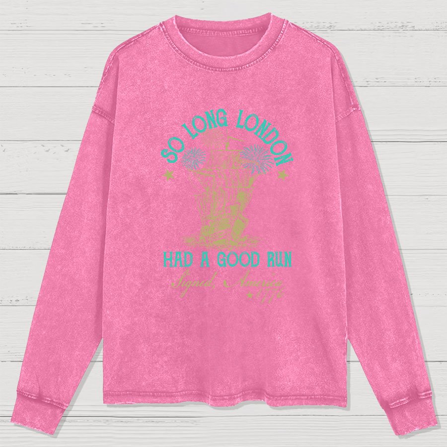 So Long London Washed Long Sleeve Tee