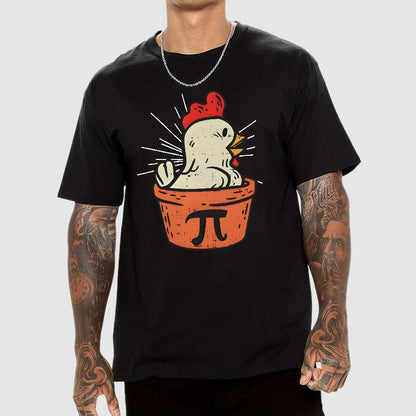 Funny Chicken Pot Pi Geek T-Shirt