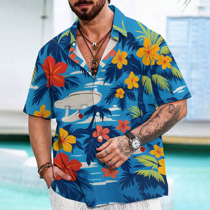 Space Ship Flower Geek Hawaiian Shirt