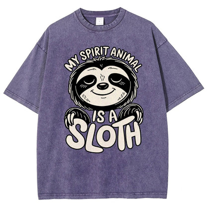 My Spirit Animal is a Sloth Vintage Distressed T-shirt