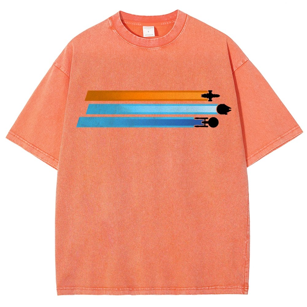 Space Racing Stripes Vintage Distressed T-shirt