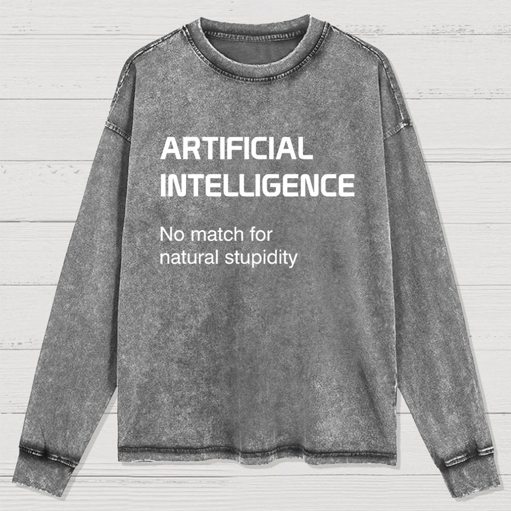 ARTIFICIAL INTELLIGENCE Washed Long Sleeve Tee