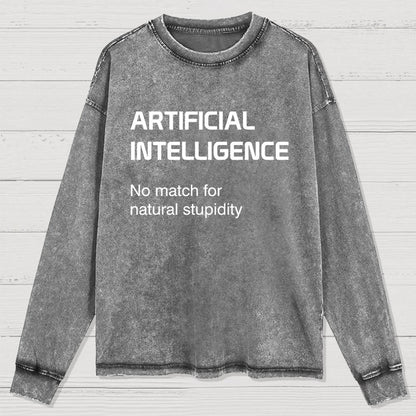 ARTIFICIAL INTELLIGENCE Washed Long Sleeve Tee