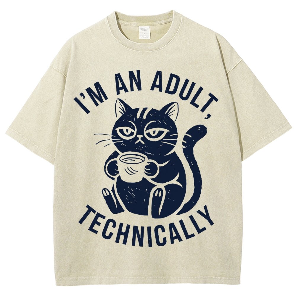 I'm An Adult Technically Vintage Distressed T-shirt
