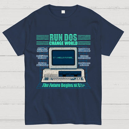 Run DOS, Change World Geek T-Shirt