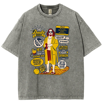 The Dude Quotes Vintage Distressed T-shirt