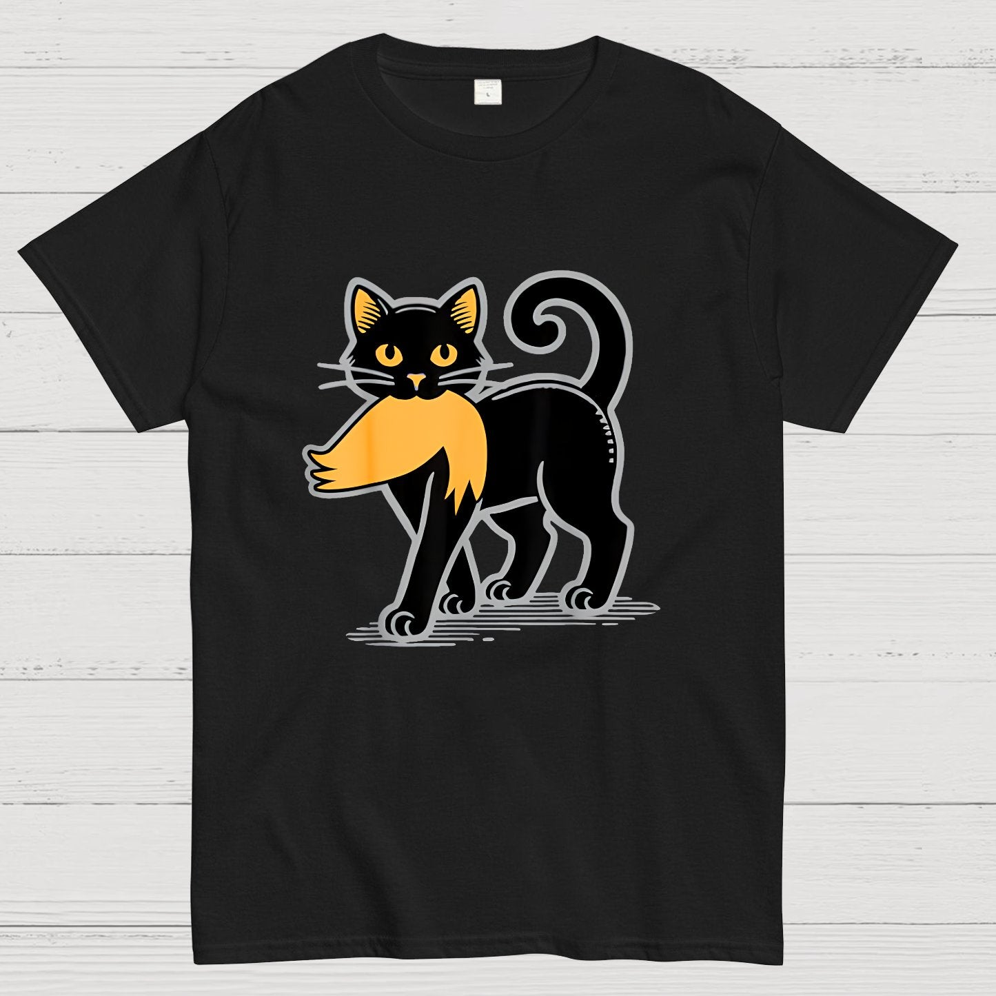 Black Cat Sarcasm Geek T-Shirt