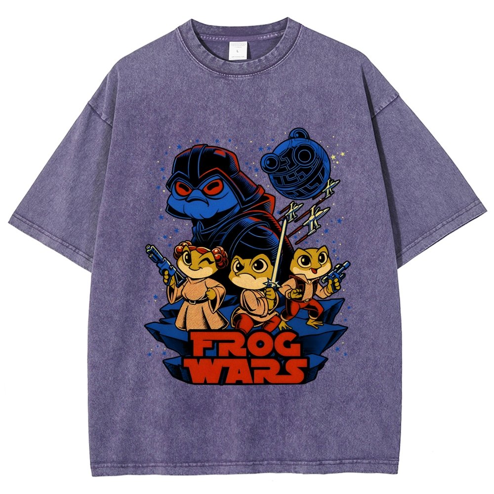 Frog Wars Vintage Distressed T-shirt